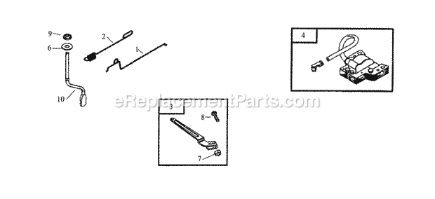 6hp Magneto & Governor Diagram and Parts List for 2200H (26A-024-100, 2200H) (2001) Cub Cadet Engine